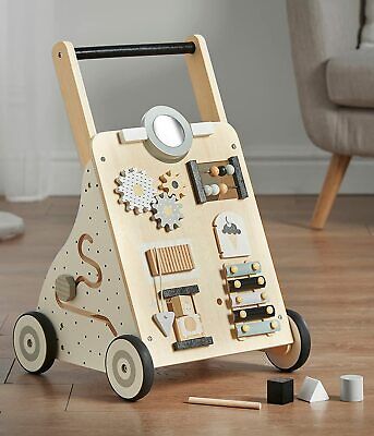 Wooden Activity BABY WALKER Toy Push Cart On Wheels Toddler Sensory Haus Projekt • 64.99£
