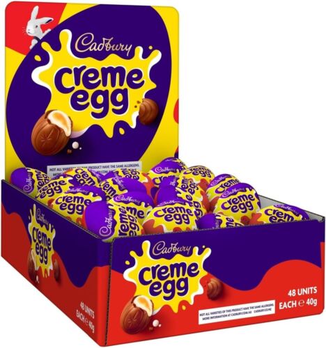 Cadbury Creme Eggs Milk Chocolate Egg With Gooey Fondant Centre Full Case 48x40g