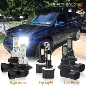 For Trailblazer 2002-2009 LED Headlight High/Low Beams + Fog Lights Bulbs - Picture 1 of 12