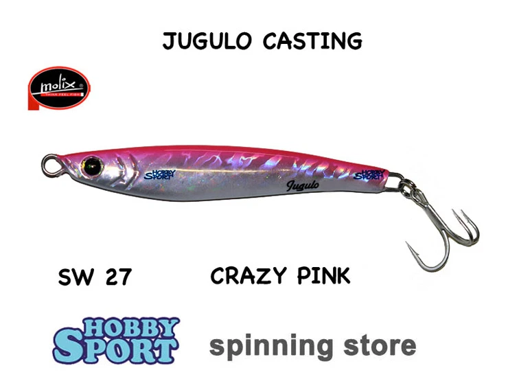 MOLIX JUGULO CASTING 60 gr  COL. SW 27 CRAZY PINK   SPINNING MARE - Immagine 1 di 1