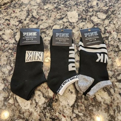 Calcetines Victoria's Secret Collegiate Collection Crew - 3 pares nuevos con etiquetas  Foto 1 de 4