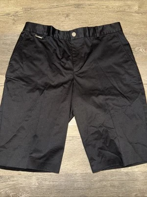 Pantalones Cortos Lauren Ralph Lauren Para Mujer 10 Negros Chinos Frente Plano Tiro Medio Botón Cremallera Foto 1 de 4