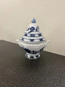 Barattolo cipolla blu vintage Vienna Woods con coperchio marmellata/gelatina/senape Seymour Mann - Foto 1 di 8