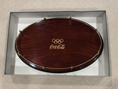 Mahogany 1996 Olympic Coca Cola tray - Image 1 of 4