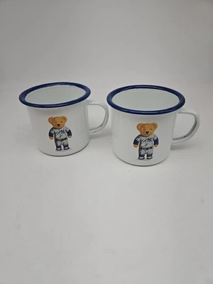 Oris New York Yankees Bear Mug Coffee Tea Enamel Cup SGA MLB Baseball Lot Of 2 - Image 1 of 4