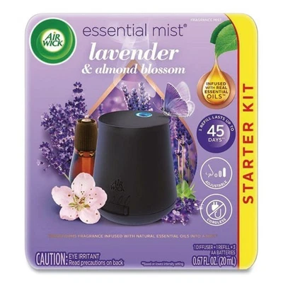 Air Wick Essential Mist Starter Kit, Lavender & Almond Blossom, 0.67 oz, 3/Pack - Image 1 of 4