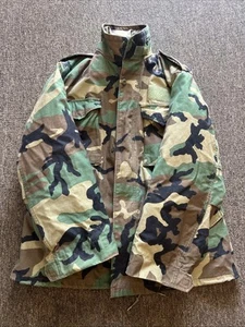 USGI M65 Cold Weather Field Jacket Coat & Liner Woodland Camo Large Regular - Picture 1 of 7