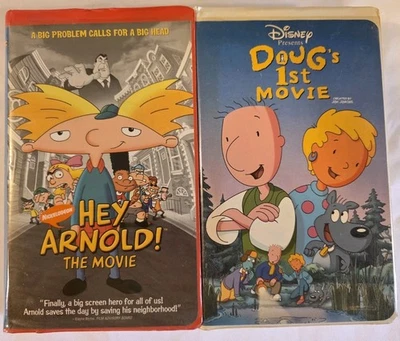 Hey Arnold The Movie + Doug The Movie VHS Lot - Nickelodeon, Disney Tested+  - Image 1 of 4