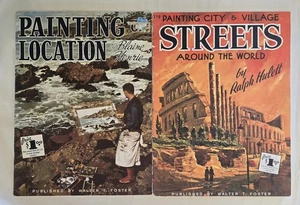 Lot of Two VTG Walter Foster Art Books Painting Village Streets & On Location - Picture 1 of 8