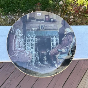Charles Dickens - Dept 56 Vtg Christmas Plate Marley’s ghost #2 - Picture 1 of 8