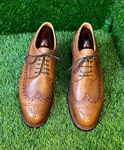 Meermin Mens Tan Long Wing Blucher SZ US10.5 UK9.5 Lace Up Made in Mallorca - Picture 1 of 16