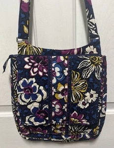 Vera Bradley Medium African Violet Messenger Shoulder Bag Purse - Picture 1 of 5