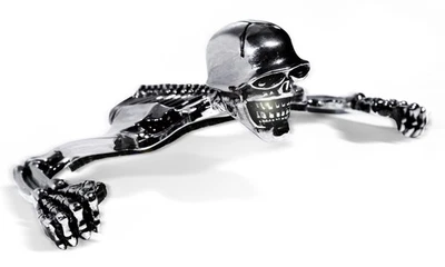 Skull Skelett Visor Totenkopf 7" Scheinwerfer Ornament Universal für Harley  - Bild 1 von 2