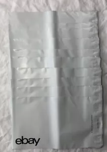 10 sobres de polichaqueta de marca eBay negros blancos de 6,25"" x 8,5"" bolsas de polietileno - Imagen 1 de 6