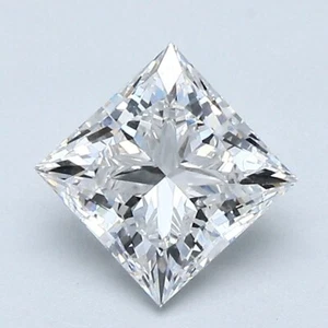Lab Grown 1.22 Cts PRINCESS Cut IGI Certified CVD Diamond F Color VS1 Clarity - Picture 1 of 10