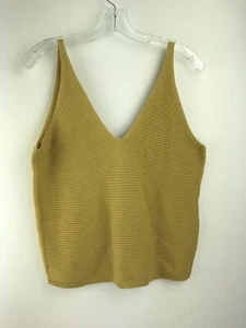 Camiseta sin mangas Express para mujer talla mediana material tejido, color mostaza 100 % algodón - Imagen 1 de 6