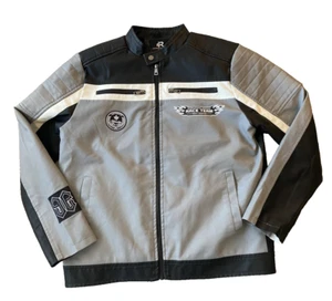 Refinery Republic Racer Jacket Mens Large Stay Fearless Freedom FauxLeather Coat - Picture 1 of 16