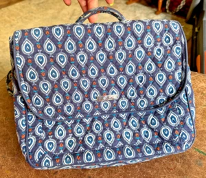Zaino convertibile blu Vera Bradley tracolla messenger borsa 12x10 - Foto 1 di 9
