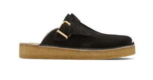 Men's Clarks Trek Mule Black Suede Slip On / 26168618 / Sizes 9M - Picture 1 of 6