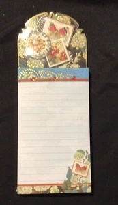 Punch Studio Die Cut Embellished Lined Magnetic Listpad -Butterfly Stamp New - Picture 1 of 1