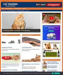 Cat Training Website Business For Sale: Ready-to-Launch with Free Installation - Picture 1 of 3