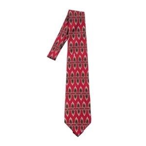 Givenchy Monsieur Tie Red Black Gold 100% Silk Classic Vintage Designer Necktie - Picture 1 of 5