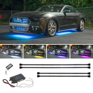 LEDGLOW 4pc WIRELESS MILLION COLOR LED UNDERGLOW UNDERBODY LIGHT KIT w REMOTE - Bild 1 von 4