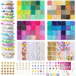 14000 Clay Beads Bracelet Making Kit, 6 Box Clay Beads for Friendship Bracelets - Picture 1 of 9