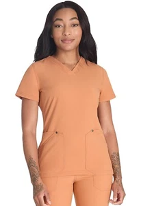 Dickies EDS NXT Scrubs V-Neck Top DK678 GNGW Ginger Glow Free Shipping - Picture 1 of 5