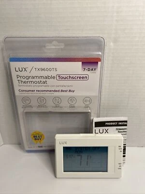 Lux TX9600TS 7-day Touch Screen Programmable Thermostat - White - Image 1 of 4