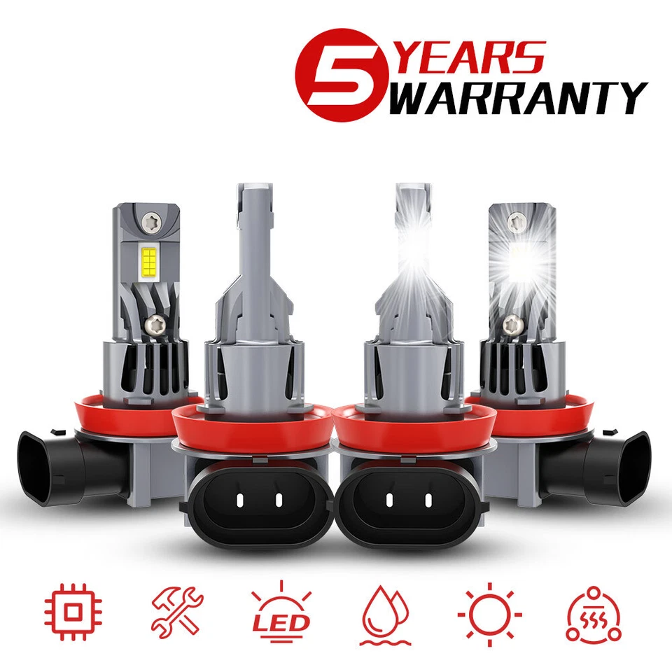 H11 H11 LED Headlight Hi-Low Beam 4x Bulbs For Freightliner Cascadia 2008 - 2016 - Image 1 of 4