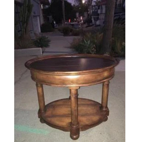 Antique Round English Style Pedestal Coffee Table Cover