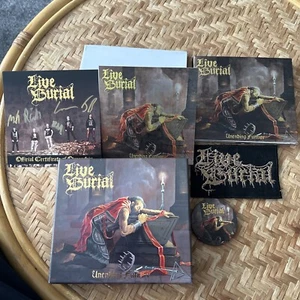 Live Burial-Unending Futility (Ltd Box Set CD,Badge,Patch Etc…)-Signed-AS NEW - Picture 1 of 10