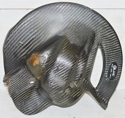 Protector de horquilla pinza de rotor de freno delantero Husaberg FE KTM E-LINE FIBRA DE CARBONO 00-02 Foto 1 de 4