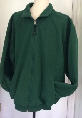Jaqueta Bombardeiro JOS A BANK LEADBETTER GOLF Zíper Completo Frontal Lã Verde Tamanho G - Imagem 1 de 4