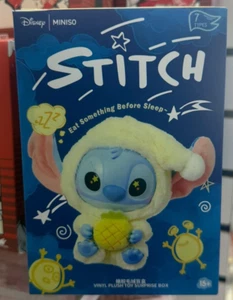 MINISO Stitch Eat Something Before Sleep Series Vinyl Figure Confirmed Blind Box - Picture 1 of 2