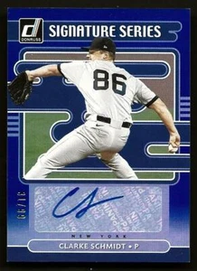 2021 Donruss Signature Series Clarke Schmidt #SS-CS Blue Auto /99 - Yankees - Picture 1 of 1