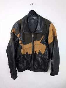 PELLE PELLE x MARC BUCHANAN Herren Gr. L 40 schwarz braun Patchwork Lederjacke - Bild 1 von 10
