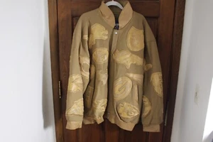 RARA Edición Limitada Jeff Hamilton Reebok NFL Chaqueta Bronceada Parches Cosidos Lana/Cuero 4X - Imagen 1 de 15