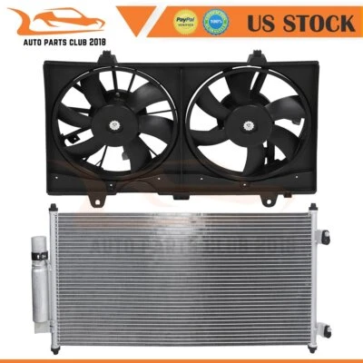 AC Condenser and Cooling Fan Assembly Fit for 2007 2008-2012 Nissan Sentra Foto 1 de 4