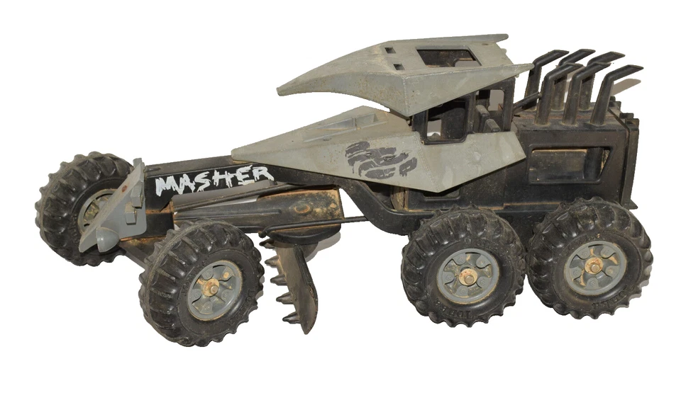 Antigo 1986 Tonka Masher Steel Monsters Road Grader Truck - 17”L x 7 3/4” W - Imagem 1 de 4