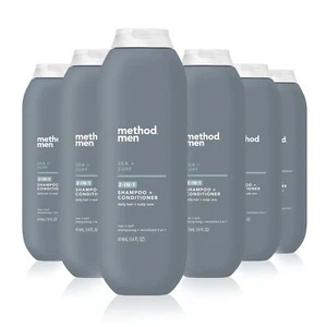 6 Pack 14 Fl Oz Men's 2 in 1 Shampoo and Conditioner with Argan Jojoba Oil - Picture 1 of 8