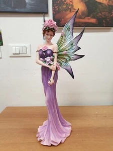 FAIRY ELFEN FEES FATA HADAS IN PIEDI LILLA/VIOLA CON ROSE E FIORI NO LES ALPES - Imagen 1 de 10