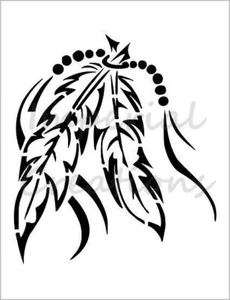 PLUMAS Y CUENTAS Diseño Indio 8,5 x 11 Plantilla Hoja de Plástico NUEVA S253 - Imagen 1 de 2