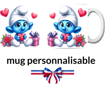 Mug Tasse en Polymère Incassable, Mug Enfant Personnage, Bébé Schtroumpfs - Photo 1/4