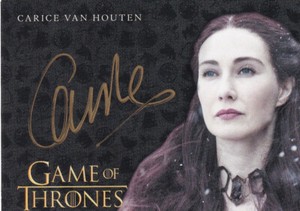 Game of Thrones Gold Autograph Card Carice Van Houten as Melisandre
