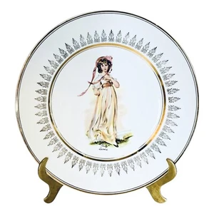 Vintage Wood & Sons ALPINE WHITE PINKY LAURENA Ironstone 10” Collector Plate - Picture 1 of 6