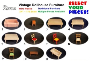 Vintage RENWAL 3/4" scale hard plastic Dollhouse Furniture - Picture 1 of 10