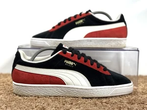 Puma Niños Niños Gamuza Clásico Tenis Zapatos Informales Rojo Negro Blanco 6.5C - Imagen 1 de 10
