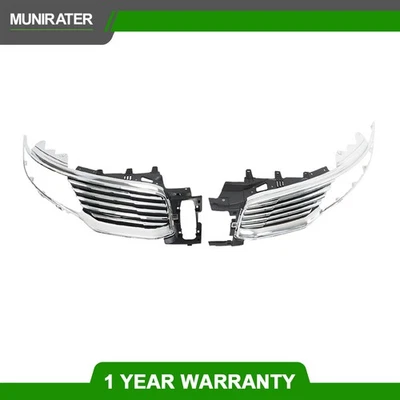 For Lincoln MKX 2016-2018 Front Upper Grille LH+RH Pair Chrome Upper Grill New Foto 1 de 4